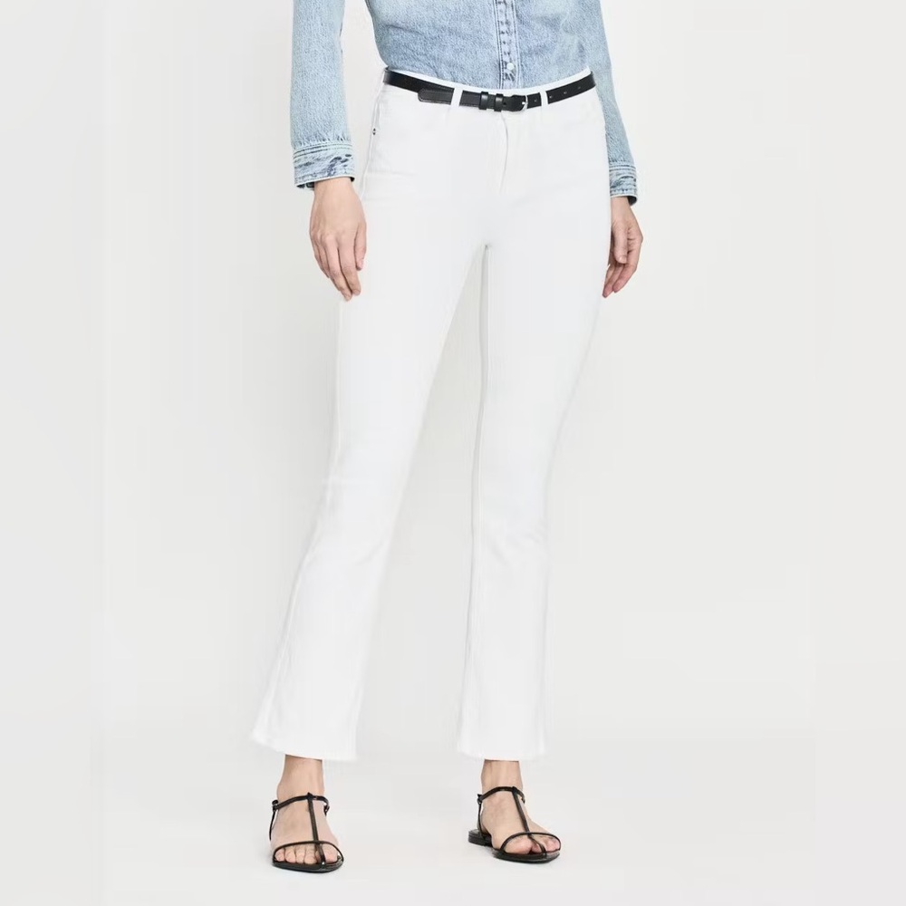 Frame Le Crop Mini Boot in Blanc (White) Size 24